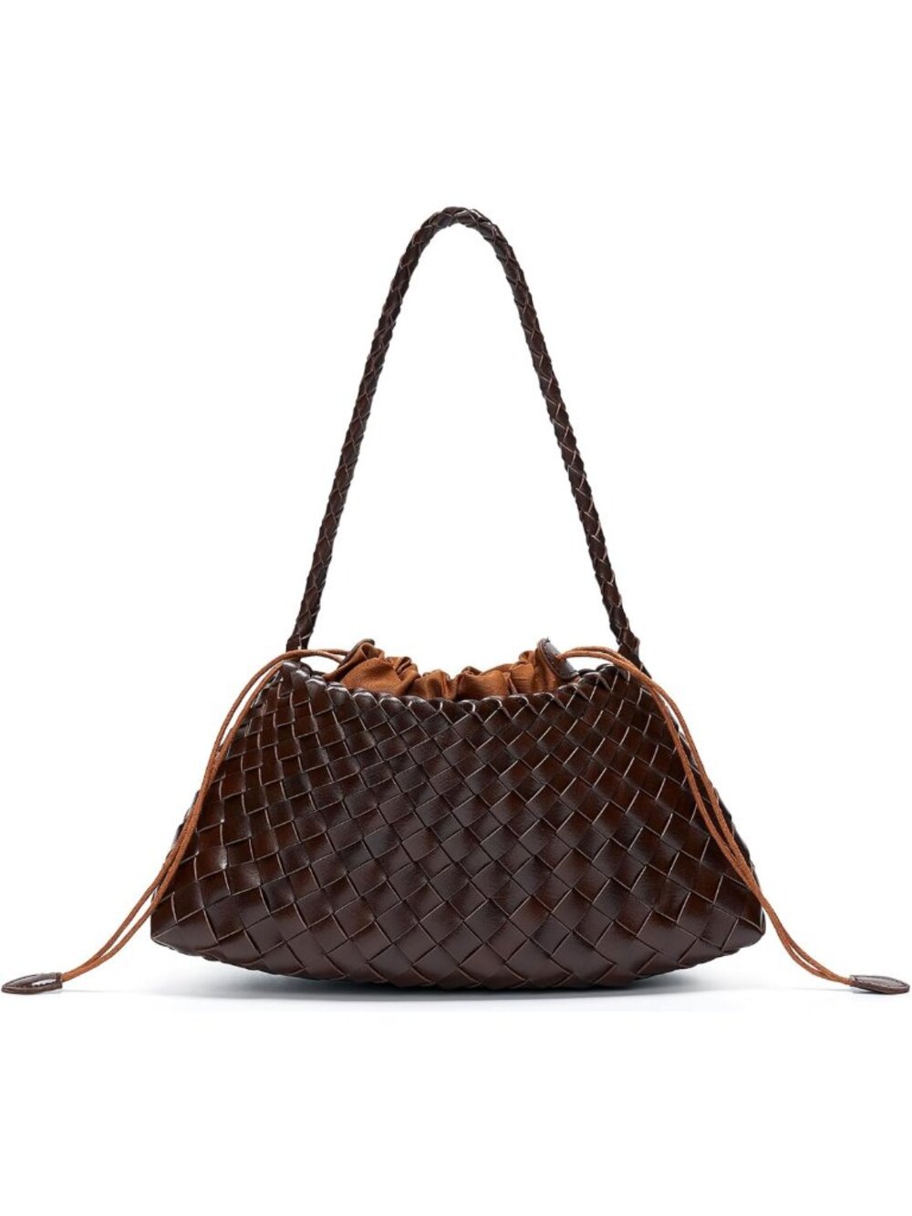 Chic Small Woven Vegan Leather Hobo Purse for Women - Stylish Underarm Shoulder